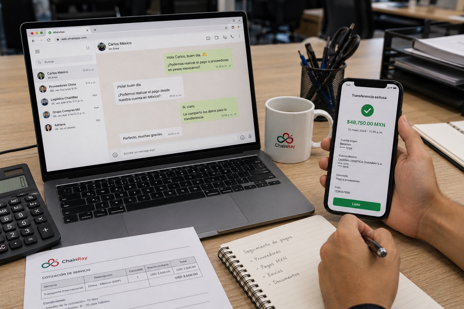 Atención en español y coordinación de pagos